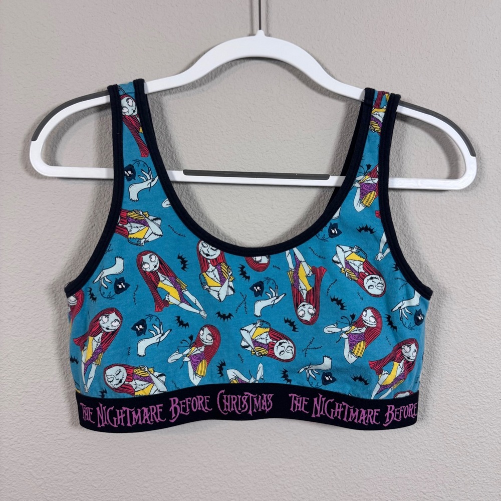 Torrid Disney Nightmare Before Christmas Sally Teal Sports Bra Bralette Size 1X